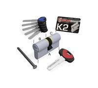 Cilindro Europeo SECUREMME K2 con 5 chiavi cliente + 1 cantiere serratura sicura