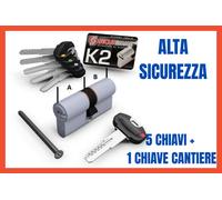 Cilindro Europeo Securemme K2 Serratura Alta Sicurezza a Profilo 10 Spine