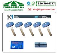 CILINDRO EUROPEO DI SICUREZZA CISA ASIX P8 PRO 5 CHIAVI VARIE MISURE