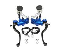 Cilindro Freno Anteriore Moto Leva pompa freno frizione moto universale PX1 da 17,5 mm Cilindro maestro radiale da 7/8" 22 mm / adatto for Yamaha Kawasaki Suzuki Moto Freno Frizione(A Pair of blue)