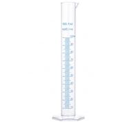 Cilindro Graduato 100 ml in Plastica Trasparente per Laboratorio | In Plastica a Pareti Spesse Resistente alla Corrosione e agli Agenti Chimici per Reagenti Chimici e Olio da Cucina