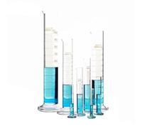 Cilindro graduato in vetro borosilicato da 5-500 ml, calibrato con precisione, attrezzatura da laboratorio chimica, base esagonale, design anti-ribaltamento, scuola(100ml)