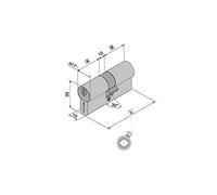 CILINDRO INFILARE YALE 700.22.22 mm 22-22-54