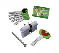 CILINDRO K22 CHIAVE CHIAVE MISURA 30X45=75 OCS 5CHIAVI ART K22C3045