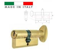 CILINDRO MADE IN ITALY INFILARE SAGOMATO CON POMOLO OTTONE ORO DA 62 MM PORTONE