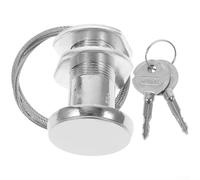 Cilindro manuale per serratura della porta del garage con design a chiave a croce, filo di acciaio da 1,8 m, per pannelli di porte da 25-45 mm, in lega di zinco per guscio in alluminio, compatibile