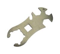 Cilindro multifunzionale in acciaio inox, chiave a chiave per serbatoio di ossigeno, portatile, per campeggio all'aperto, chiavi per serbatoi con dimensioni integrate, chiave multiuso per avventura