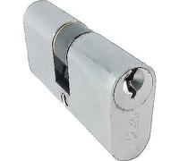 CILINDRO OVALE 2302 CR IBFM OTTONE CROMO SATINATO CHIAVI 3 MM 60 30+30 KA PZ 2