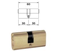 Yale Cilindro ovale per serrature YN0901003000 - Ottone 30/30 mm, 3 chiavi