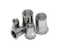 Cilindro Per Accoppiamento 5/20 Pezzi In Acciaio Inossidabile 304 M3 M4 M5 M6 M8 M10 M12 Dado Rivetto A Testa Piatta Dado Rivetto A Striscia Verticale Dadi Esagonali(M8(10pcs))