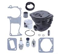 Cilindro per motosega e kit guarnizioni pistone con valvola di rilascio a compressione, filtro carburante e tubo dell'olio per 350 346 351 353