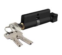 Cilindro per serratura, Universal High-Security Door Lock Cylinder Black 70mm 6-Pin 3 Keys