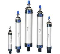 Cilindro pneumatico, Cilindro pneumatico in lega MAL con doppio foro compresso 25 mm, corsa 25-500 mm(Mal25x300)