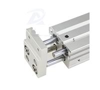 Cilindro Pneumatico, Doppio cilindro parallelo a gripper pneumatico a MHL2-10D 16 20 25 32 40D1 D2 Morsetti in alluminio