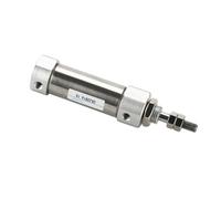 Cilindro pneumatico in acciaio inox Mini cilindro pneumatico a doppio effetto a stelo singolo Alesaggio 10 mm 16 mm Corsa 5~150 mm con magnetico per l'automazione industriale(10mm,25mm Stroke)