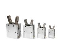 Cilindro Pneumatico, MHC2-10D MHC2-16D MHC2-20D MHC2-25D Cilindro pneumatico standard con pinza pneumatica a doppio effetto ad angolo(MHC2-25D)