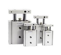 Cilindro Pneumatico Piccolo Doppio Asse TR Doppio Stelo CXSM15/20/25/32-10X20X25X30X35X50 (Stroke 75mm,Bore 32mm(CXSM 32))