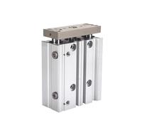 Cilindro pneumatico TCM12/16/20/25/32/40/50/63/80 a tre assi con tre aste guidate, corsa 10-200 mm, con magnete.