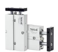 Cilindro pneumatico tipo TN a doppia asta, 1 pezzo, foro aria 25 mm, corsa piccola in lega di alluminio 32 mm, 60 70 75 mm(Stroke 100mm,Bore 25mm)