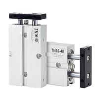 Cilindro pneumatico tipo TN, doppia asta, diametro dell'aria, 10 mm, 16 mm, 20 mm, 25 mm, 32, corsa piccola in lega di alluminio, 30, 35, 40, 45, 50, 60, 70, 75 mm, 1 pezzo (corsa 15 mm, foro 10 mm)