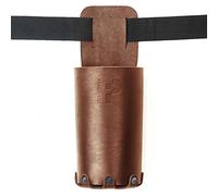 Cilindro Porta Bobina per Legatrice - in Vero Cuoio, Colore Marrone, Rivetti Bruniti, Cintura Inclusa