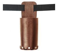 Cilindro Porta Bobina per Legatrice - in Vero Cuoio, Colore Marrone, Rivetti Cromati, Fatto a mano in Italia, Cintura non Inclusa
