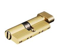 Cilindro Profilato Chiave Cilindro della porta 120mm Sicurezza per 70mm Spessore Blocco serratura Interno Camera da letto Living Lock Maniglia 3 pezzi Tasto d'ottone Cilindro Sicurezza Porta(2)