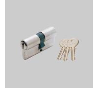 CILINDRO SAGOMATO A DOPPIO PROFILO NICHELATO F5 ISEO 90 mm (35+10+45)