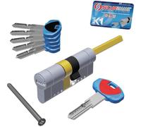 Securemme cilindro cromo satinato evok1 con codolo 5 chiavi mm. 75 (30+45) - Sec