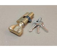 CILINDRO SAGOMATO IN OTTONE CON POMOLO MM. 57 (26,5+30,5) + 3 CHIAVI