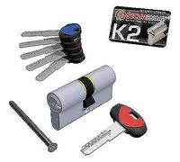 CILINDRO SAGOMATO K2 3200-C SECUREMME OTT.NICH.SATIN CHIAVI 5 MM 100 30+70 PZ 1