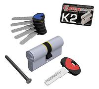CILINDRO SAGOMATO K2 3200-C SECUREMME OTT.NICH.SATIN CHIAVI 5 MM 100 50+50