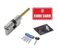 Cilindro sagomato k2 3200-q x pomolo securemme ott.nich.satin chiavi 5 mm 75 30+