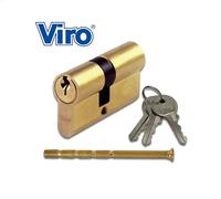 CILINDRO SAGOMATO OTTONATO VIRO MM. 80 (30+50) + 3 CHIAVI