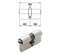 CILINDRO R6 PLUS A DOPPIO PROFILO ISEO CON CHIAVE PIATTA A 6 SPINE MM.40-50 82R6