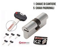 CILINDRO SAGOMATO SECUREMME K2 CON 5 CHIAVI SERRATURA SICUREZZA