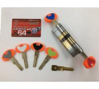 CILINDRO SECUREMME DI ALTISSIMA SICUREZZA evoK64 DCS mm. 36-51 RESISTENTE AL BUMPING, europeo doppia funzione frizionato. In dotazione 1 chiave da cantiere, 5 chiavi a duplicazione protetta sigillate