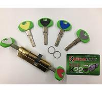 CILINDRO SECUREMME DI SICUREZZA evoK22 OTTONE LUCIDO mm. 31-51 B+C a profilo europeo,il cilindro funziona anche con le chiavi inserite su tutti e due i lati.