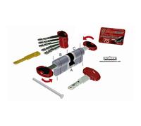 Cilindro Securemme K75 Evo Cromo Sat Modulare Frizionato 5 Chiavi + 1 Cantiere