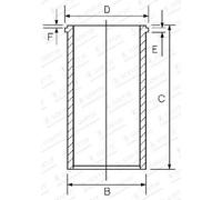 Cilindro Semi senza anello camicia 14-045821-00 GOETZE ENGINE per FORD TOYOTA