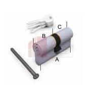 CILINDRO SERIE CHIAVE-CHIAVE 3000 KY CROMO SATINATO SECUREMME
