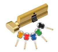 Cilindro Serratura,Cilindretto Serratura Porta Cilindro Della Porta 70mm Security Block Cylinder Interno Camera Da Letto Ottone Door Bedroom 5pcs Chiusura Chiave