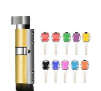 Cilindro Serratura,Cilindretto Serratura Porta Cilindro in ottone per serratura in singolo APPRESSO ANTI PIÙ CILINDRO IN ACCIAIO INOSSIDABILE 10 Tasti(Copper)