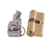 Cilindro Serratura,Cilindretto Serratura Porta Copper AB Block Core 80mm Cilindro Cylinder Key Anti-Theft Entrance Brass Porta Blocco A Riga Singola Di Marmo(2pcs 80(40 40))