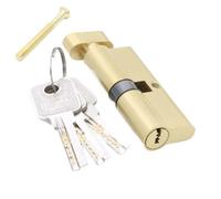 Cilindro Serratura Serratura a barilotto for porta Sicurezza hardware for 70 75MM Cilindro dorato for interna della stanza a pressione con linguetta Maniglia Chiave in ottone e rame(Dy70mm 3b)