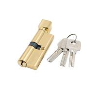 Cilindro Serratura Serratura a cilindro a di 1 set Blocco prevenuto 70mm Anti-Theft Entrance Porta in metallo con 3 tasti Home Security Instruction Bedroom Block Forniture(GD)