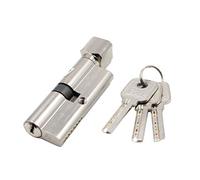 Cilindro Serratura Serratura a cilindro a di 1 set Blocco prevenuto 70mm Anti-Theft Entrance Porta in metallo con 3 tasti Home Security Instruction Bedroom Block Forniture(S)