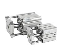 Cilindro sottile senza magnete Cilindro pneumatico compatto con stelo guidato a doppio effetto(Stroke 20mm,CQMB32)