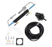 Cilindro sterzo idraulico 90 CV, sistema di sterzo idraulico fuoribordo per barche, montaggio anteriore idraulico fuoribordo marino, cilindro sterzo con pompa di controllo, cilindro e tubo da 7 m