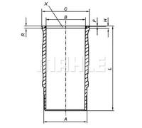 Camicia del cilindro MAHLE 061 LW 00120 001